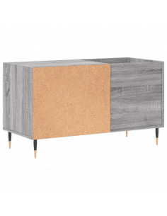 Mobile Porta Dischi Grigio Sonoma 85x38x48 cm Legno Multistrato