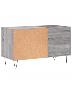 Mobile Porta Dischi Grigio Sonoma 85x38x48 cm Legno Multistrato