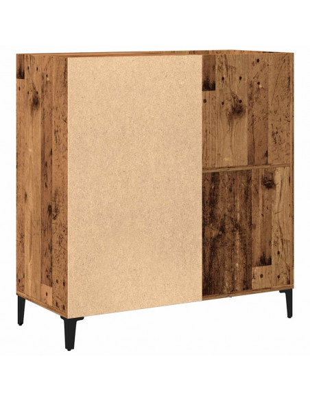 Mobile Porta Dischi Legno Antico 84,5x38x89cm Legno Multistrato