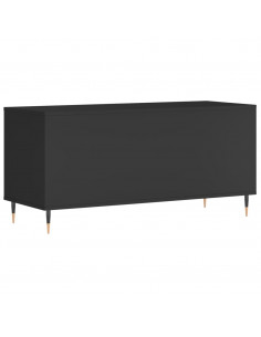 Mobile Porta Dischi Nero 100x38x48 cm in Legno Multistrato