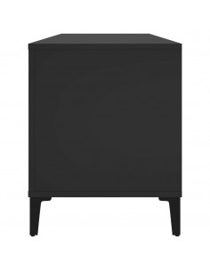 Mobile Porta Dischi Nero 100x38x48 cm in Legno Multistrato