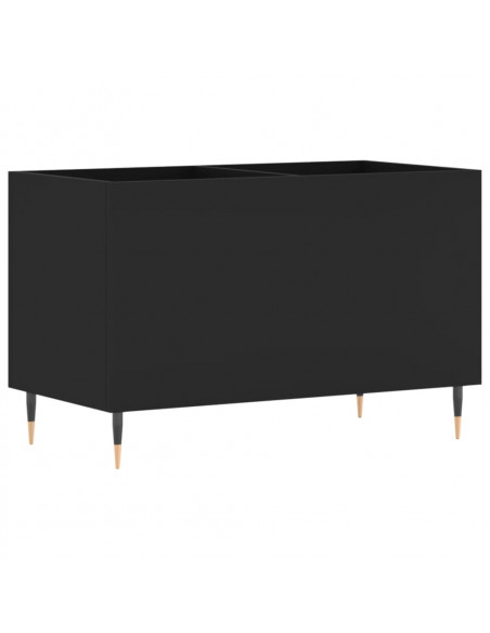 Mobile Porta Dischi Nero 74,5x38x48 cm in Legno Multistrato