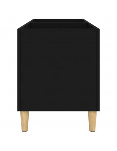 Mobile Porta Dischi Nero 74,5x38x48 cm in Legno Multistrato