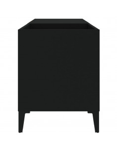 Mobile Porta Dischi Nero 84,5x38x48 cm in Legno Multistrato