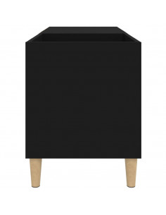 Mobile Porta Dischi Nero 84,5x38x48 cm in Legno Multistrato