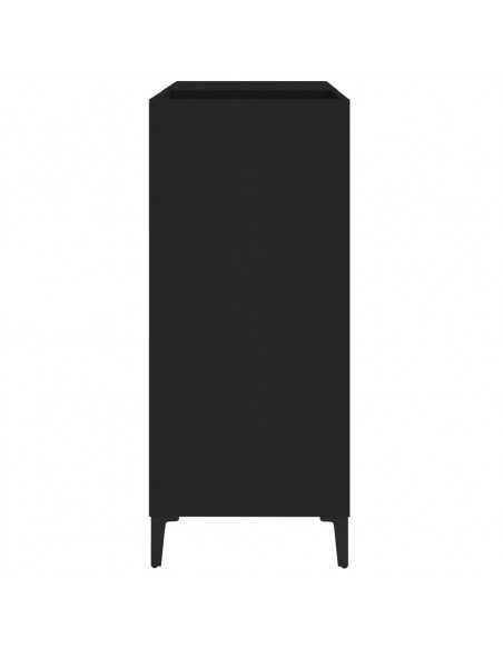 Mobile Porta Dischi Nero 84,5x38x89 cm in Legno Multistrato
