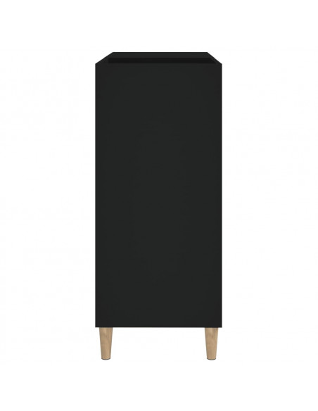 Mobile Porta Dischi Nero 84,5x38x89 cm in Legno Multistrato