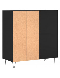 Mobile Porta Dischi Nero 84,5x38x89 cm in Legno Multistrato