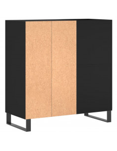 Mobile Porta Dischi Nero 84,5x38x89 cm in Legno Multistrato
