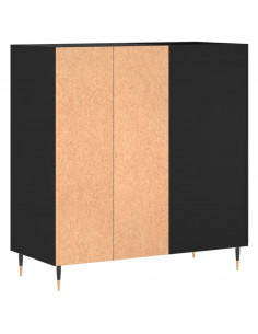 Mobile Porta Dischi Nero 84,5x38x89 cm in Legno Multistrato