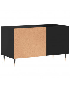 Mobile Porta Dischi Nero 85x38x48 cm in Legno Multistrato
