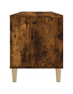 Mobile Porta Dischi Rovere Fumo 100x38x48 cm Legno Multistrato