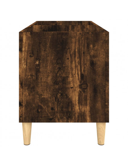 Mobile Porta Dischi Rovere Fumo 74,5x38x48 cm Legno Multistrato