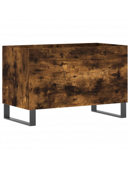 Mobile Porta Dischi Rovere Fumo 74,5x38x48 cm Legno Multistrato