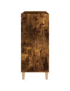 Mobile Porta Dischi Rovere Fumo 84,5x38x89 cm Legno Multistrato