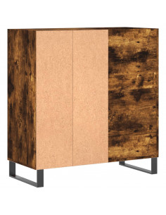 Mobile Porta Dischi Rovere Fumo 84,5x38x89 cm Legno Multistrato