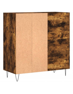 Mobile Porta Dischi Rovere Fumo 84,5x38x89 cm Legno Multistrato