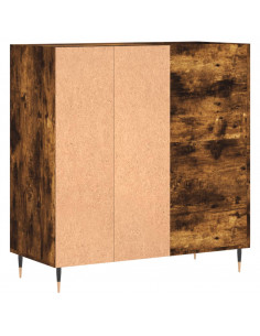 Mobile Porta Dischi Rovere Fumo 84,5x38x89 cm Legno Multistrato