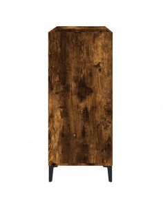 Mobile Porta Dischi Rovere Fumo 84,5x38x89 cm Legno Multistrato