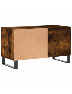 Mobile Porta Dischi Rovere Fumo 85x38x48 cm Legno Multistrato