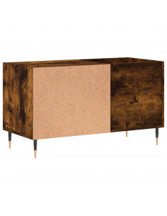 Mobile Porta Dischi Rovere Fumo 85x38x48 cm Legno Multistrato