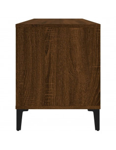 Mobile Porta Dischi Rovere Marrone 100x38x48 Legno Multistrato