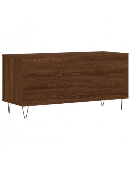 Mobile Porta Dischi Rovere Marrone 100x38x48 Legno Multistrato