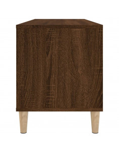 Mobile Porta Dischi Rovere Marrone 100x38x48 Legno Multistrato