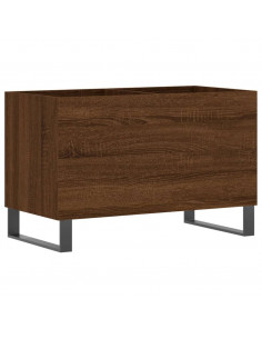Mobile Porta Dischi Rovere Marrone 74,5x38x48 Legno Multistrato