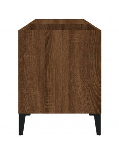 Mobile Porta Dischi Rovere Marrone 84,5x38x48 Legno Multistrato