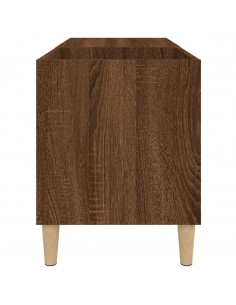 Mobile Porta Dischi Rovere Marrone 84,5x38x48 Legno Multistrato