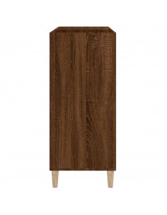 Mobile Porta Dischi Rovere Marrone 84,5x38x89 Legno Multistrato