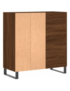 Mobile Porta Dischi Rovere Marrone 84,5x38x89 Legno Multistrato