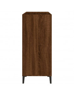 Mobile Porta Dischi Rovere Marrone 84,5x38x89 Legno Multistrato
