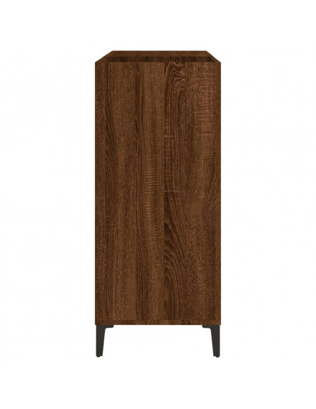 Mobile Porta Dischi Rovere Marrone 84,5x38x89 Legno Multistrato