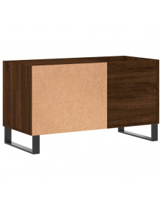 Mobile Porta Dischi Rovere Marrone 85x38x48cm Legno Multistrato