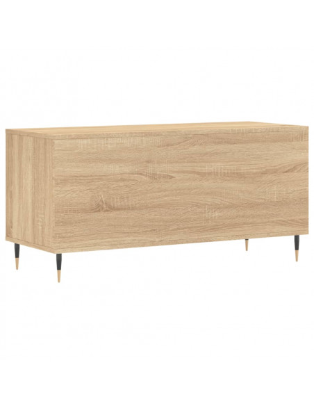 Mobile Porta Dischi Rovere Sonoma 100x38x48cm Legno Multistrato