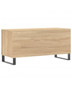 Mobile Porta Dischi Rovere Sonoma 100x38x48cm Legno Multistrato