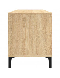 Mobile Porta Dischi Rovere Sonoma 100x38x48cm Legno Multistrato