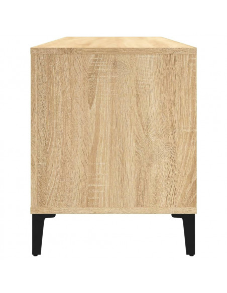 Mobile Porta Dischi Rovere Sonoma 100x38x48cm Legno Multistrato
