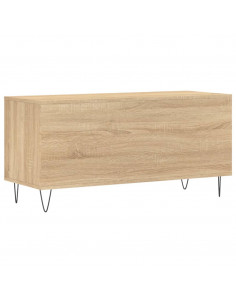 Mobile Porta Dischi Rovere Sonoma 100x38x48cm Legno Multistrato