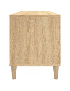 Mobile Porta Dischi Rovere Sonoma 100x38x48cm Legno Multistrato