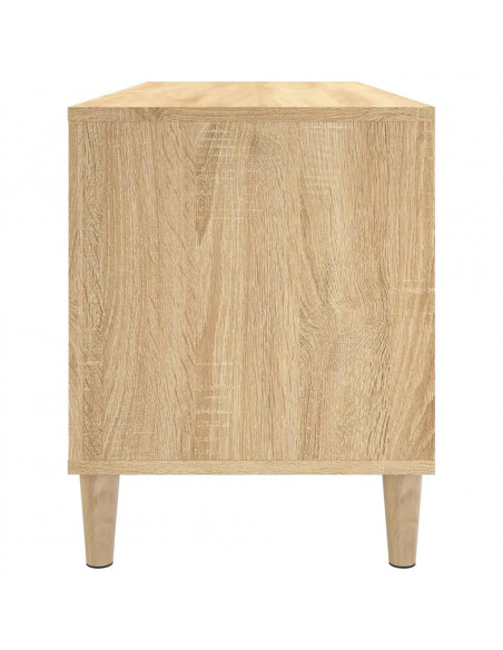 Mobile Porta Dischi Rovere Sonoma 100x38x48cm Legno Multistrato