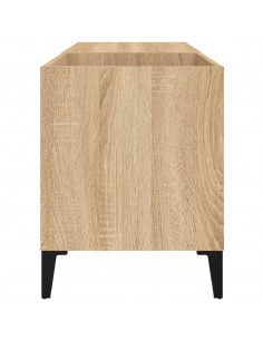 Mobile Porta Dischi Rovere Sonoma 84,5x38x48 Legno Multistrato