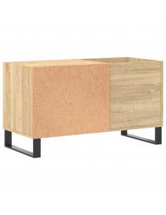 Mobile Porta Dischi Rovere Sonoma 85x38x48 cm Legno Multistrato