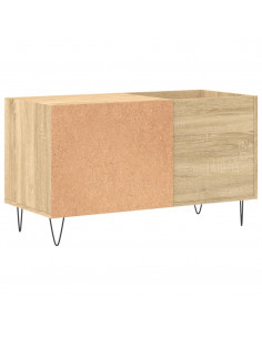 Mobile Porta Dischi Rovere Sonoma 85x38x48 cm Legno Multistrato