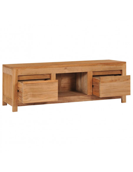 Mobile Porta TV 100x30x35 cm in Legno Massello di Teak