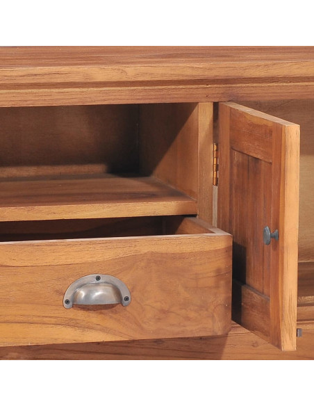 Mobile Porta TV 100x30x40 cm in Legno Massello di Teak