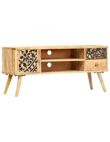 Mobile Porta TV 100x30x45 cm in Legno Massello di Mango
