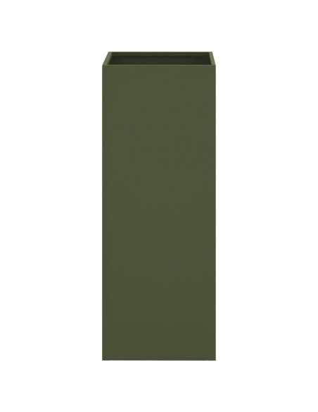 Fioriera Verde Oliva 32x27,5x75 cm in Acciaio Laminato a Freddo